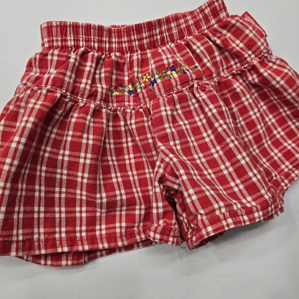 Vintage Osh Kosh B'Gosh Shorts Plaid Girl 2T‎ USA